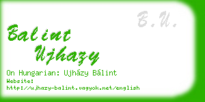 balint ujhazy business card